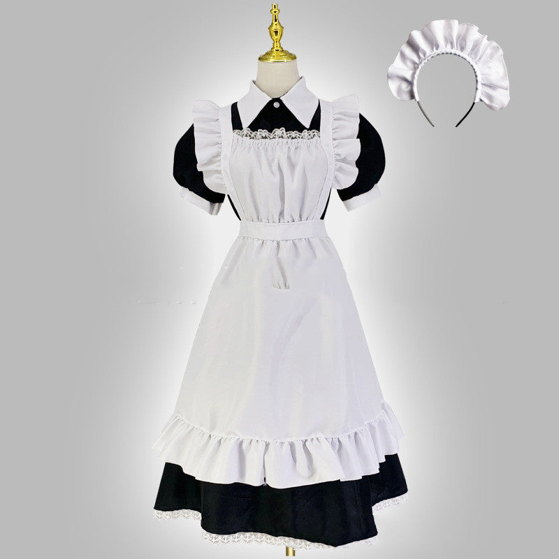 Traditional Maid Long Dress Uniform Cute Anime Style