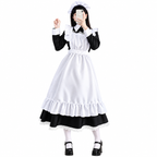 Traditional Maid Long Dress Uniform Cute Anime Style